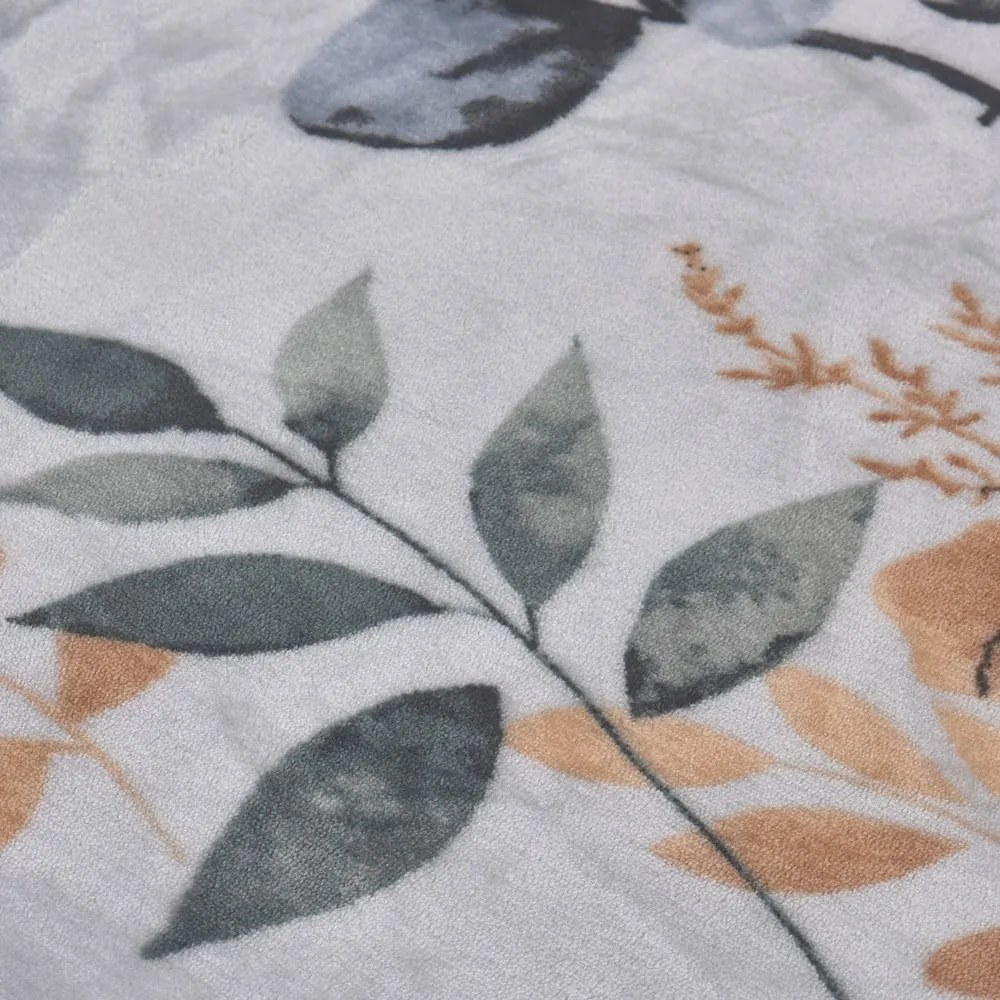 Сиво-синьо единично спално бельо от микроплюш 140x200 cm Greta – My House