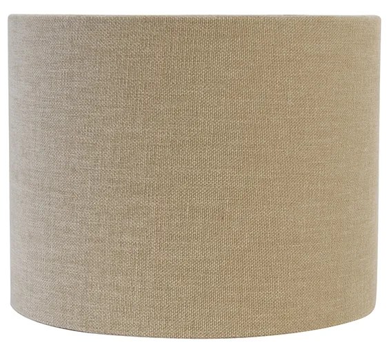 Текстилен абажур светлокафяв кръгъл 18/18/14