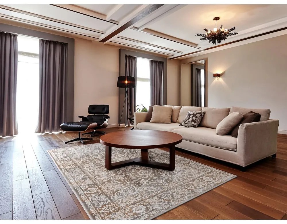 Сиво-бежов килим 133x190 cm Sensi Idra – FD