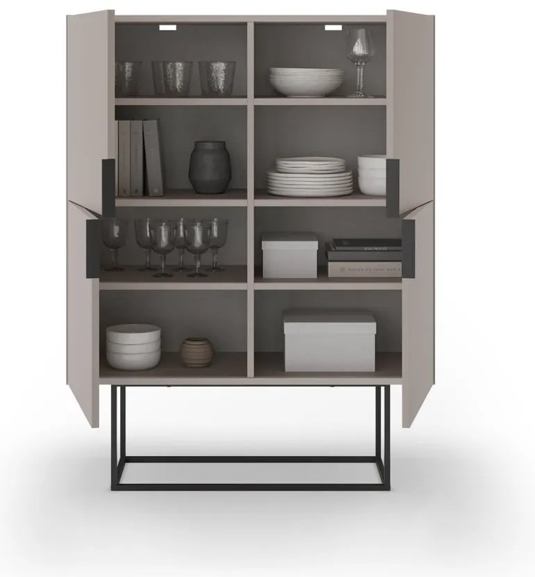 Сиво-бежово шкафче 100x130 cm Titan – Marckeric