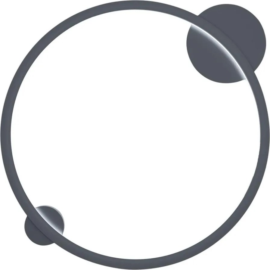 LED стенен аплик SATURNO LED/25W/230V Ø 50 см IP44 черен