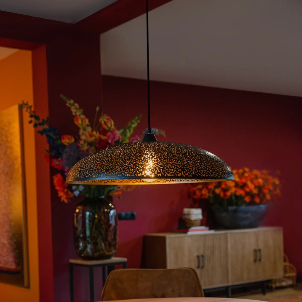 Ориенталски висящ аплик черен със злато 60 см - Japke