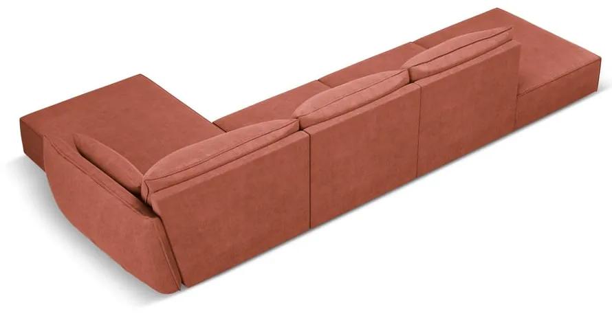 Червен ъглов диван (десен ъгъл) Vanda - Mazzini Sofas