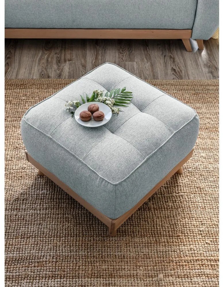 Светлосива табуретка за крака Dazzling Daisy - Miuform