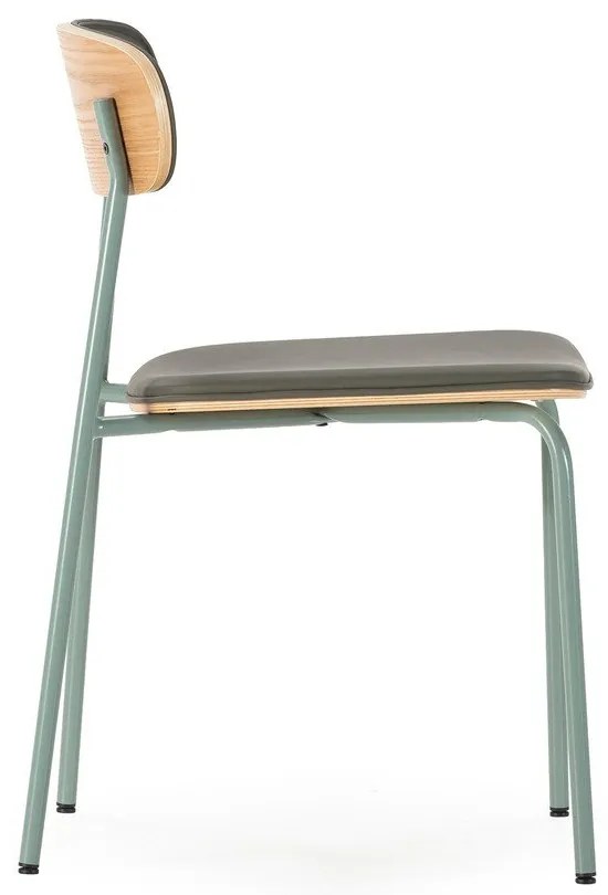 Тъмнозелени тапицирани трапезни столове в комплект за подреждане 2 бр. Saula – Marckeric