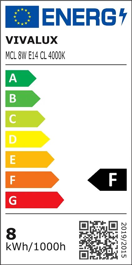 LED крушка VIVALUX MAX LED, 8W, E14, 4000К