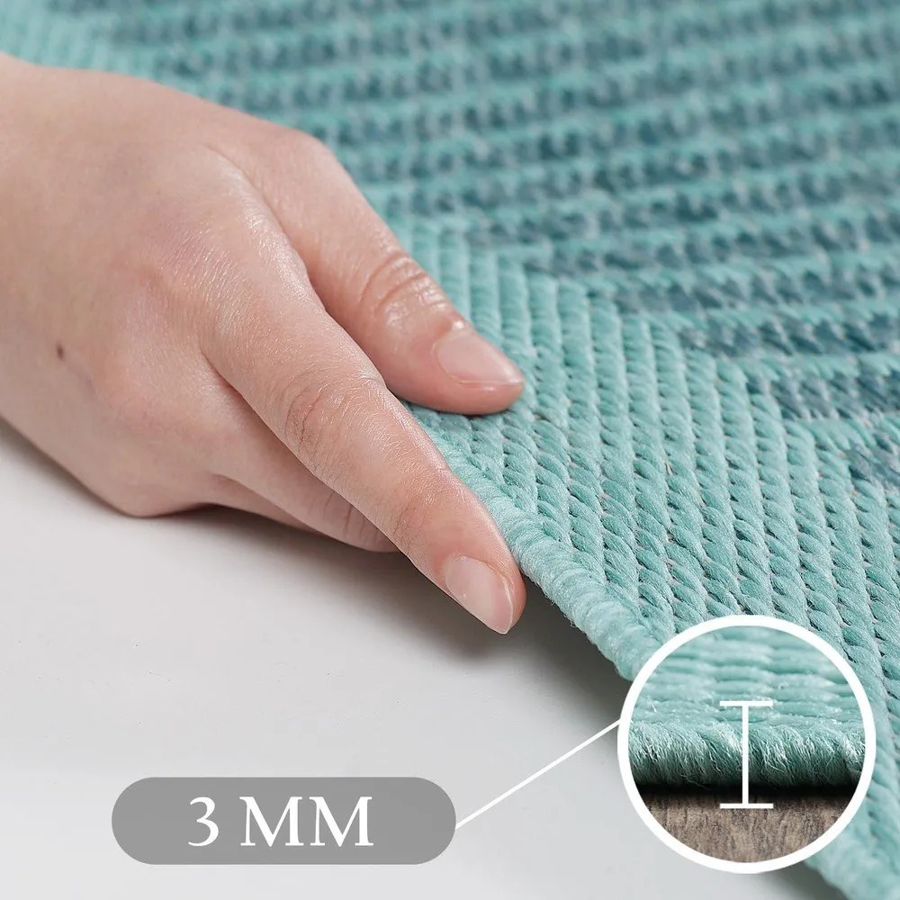 Син кръгъл килим за открито и закрито ø 160 cm Giza 1410 – Ayyildiz Carpets