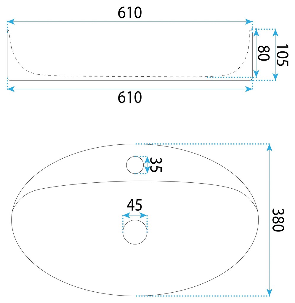 Умивалник за плот REA Nastazja 61
