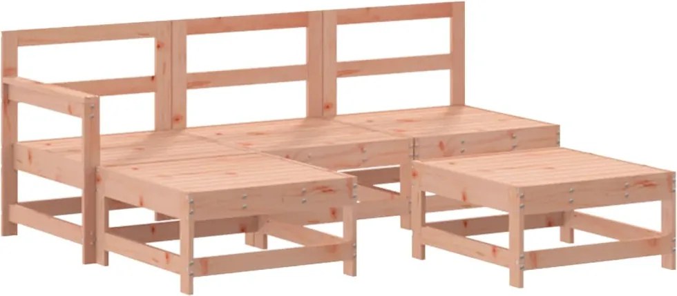 3186534 vidaXL Градински лаундж комплект, 5 части, дугласко дърво масив