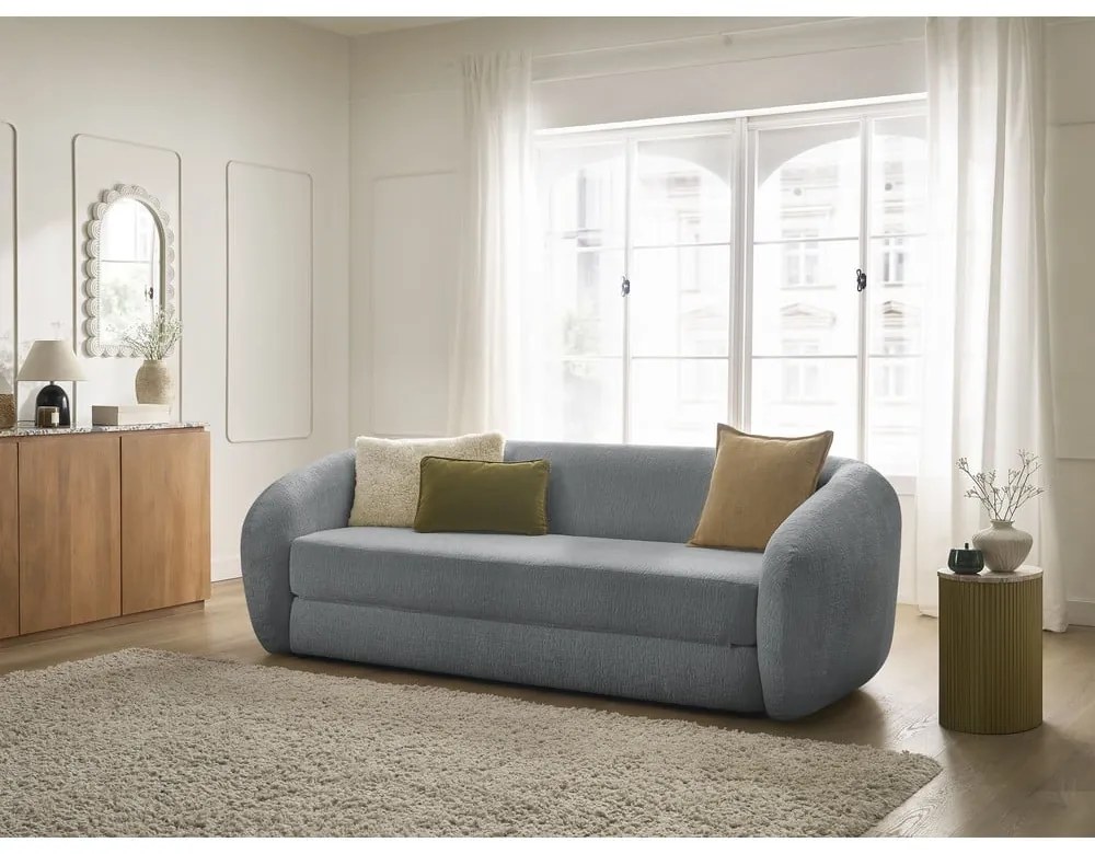 Тъмносив шенилов сгъваем диван 228 cm Neyo – Bobochic Paris