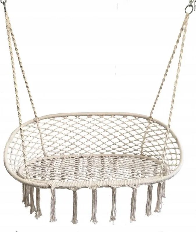 Висяща люлка с щъркелово гнездо в бежово