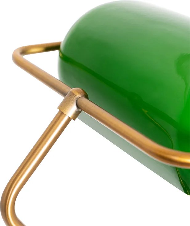 Смарт подова лампа Banker бронз със зелено стъкло, вкл. WiFi A60