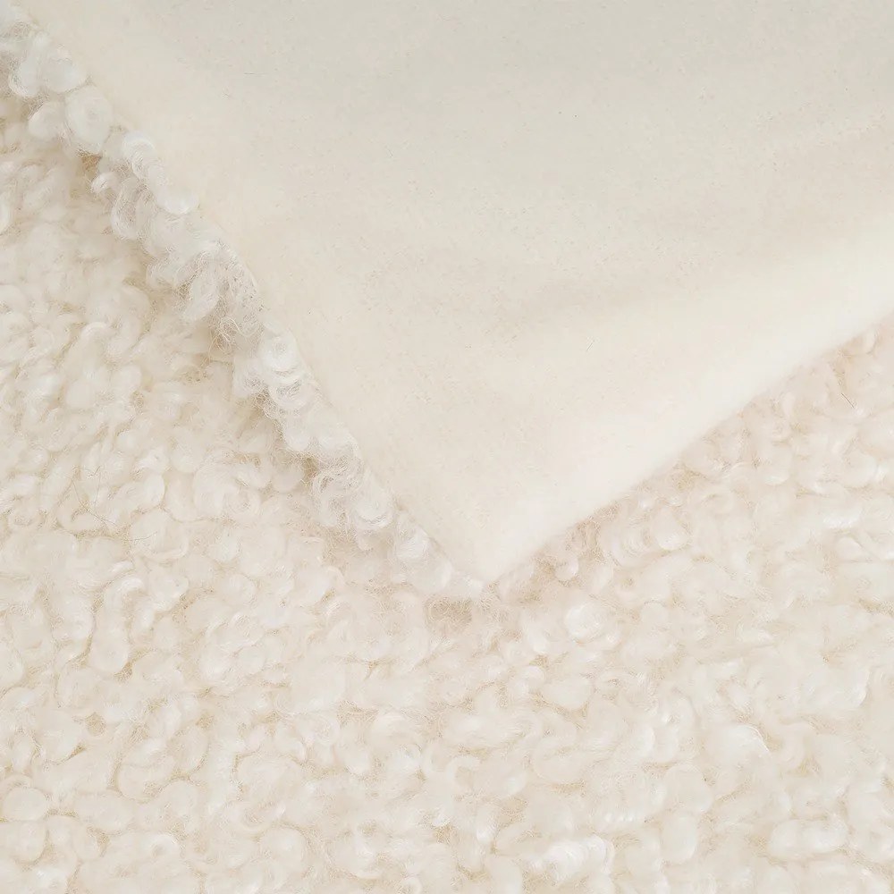 Бяло одеяло от шерпа 130x160 cm Sherpa – Casa Selección