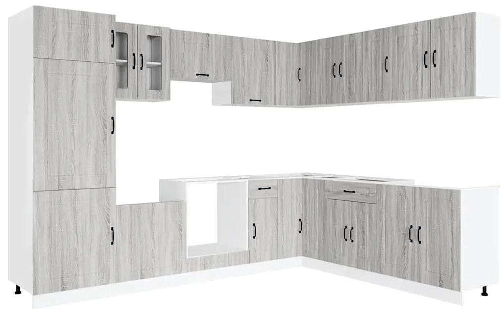 3314977 vidaXL Комплект кухненски шкафове от 14 части Kalmar, инженерно дърво