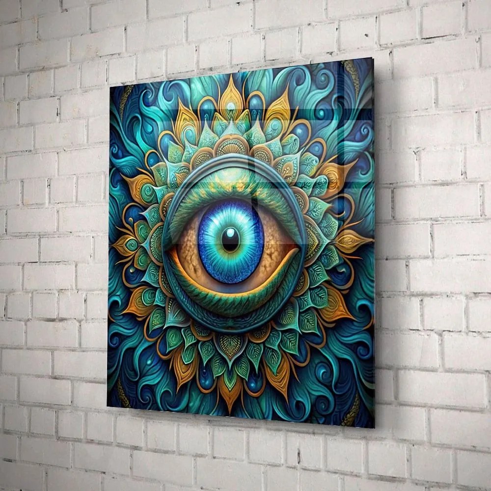 Стъклено АРТ пано с мистично око – модерна декорация за дома