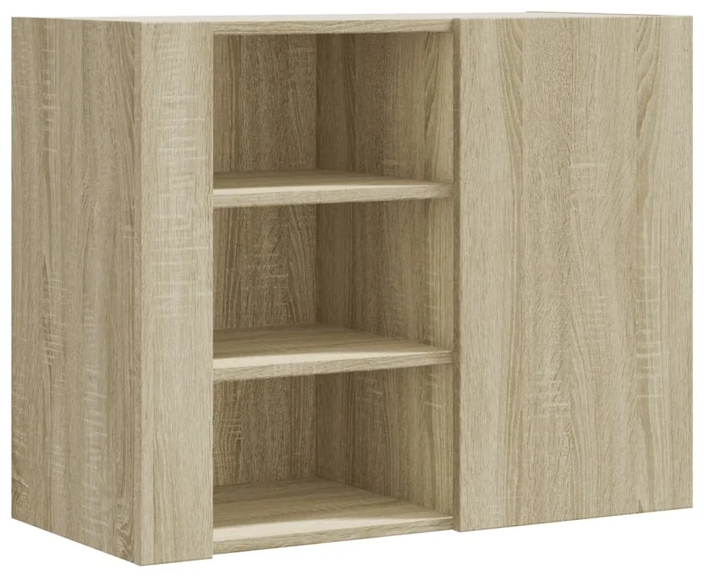848425 vidaXL Стенен шкаф, сонома дъб, 75x35x60 см, инженерно дърво