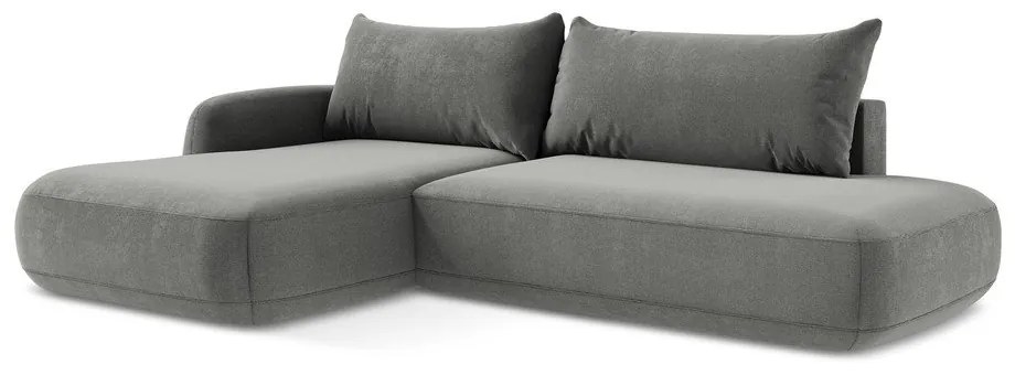 Сив сгъваем ъглов диван (ляв ъгъл) Hale – Makamii