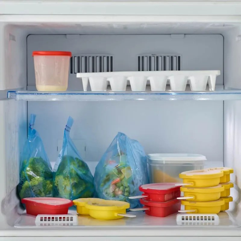 Комплект от 4 форми за сладолед на клечка Lekue 1010239, 340 мл, -20°C / +100°C, Платинен силикон, Многоцветен