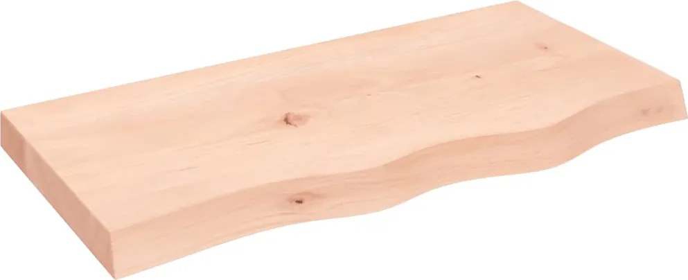 3156292 vidaXL Плот за маса, 80x40x(2-6) см, необработен масивен дъб