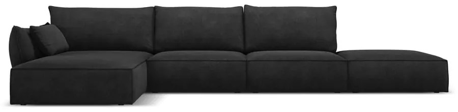 Тъмносив ъглов диван (ляв ъгъл) Vanda - Mazzini Sofas