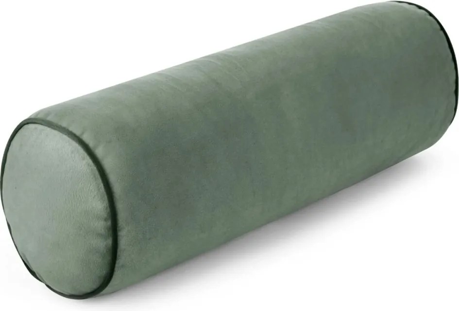 Декоративна кадифена възглавница във формата на руло kарамелено кафяво