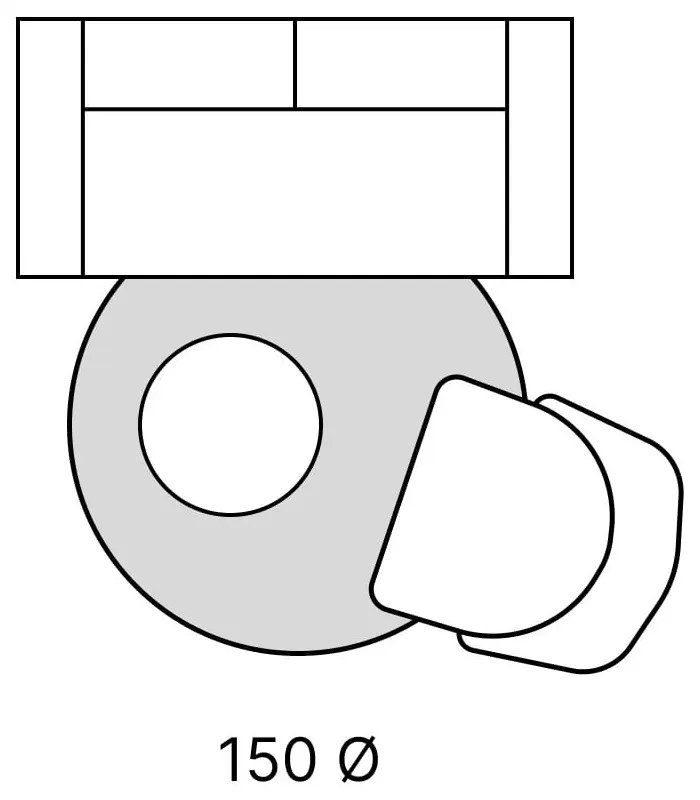 Антрацитен кръгъл килим ø 160 cm Leon – Villeroy&amp;Boch