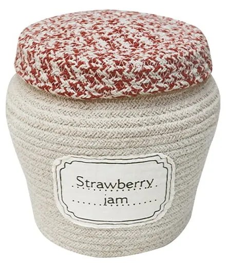 Кремава текстилна детска кошница за играчки ø 20x23 cm Jam Jar – Lorena Canals