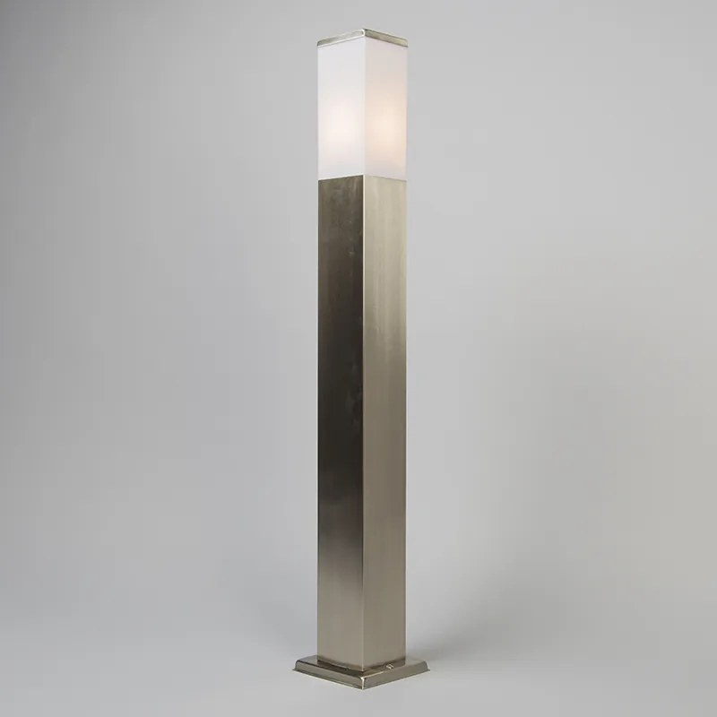 Външна лампа стомана 80 см IP44 - Malios с наземна скоба и кабелен втулка