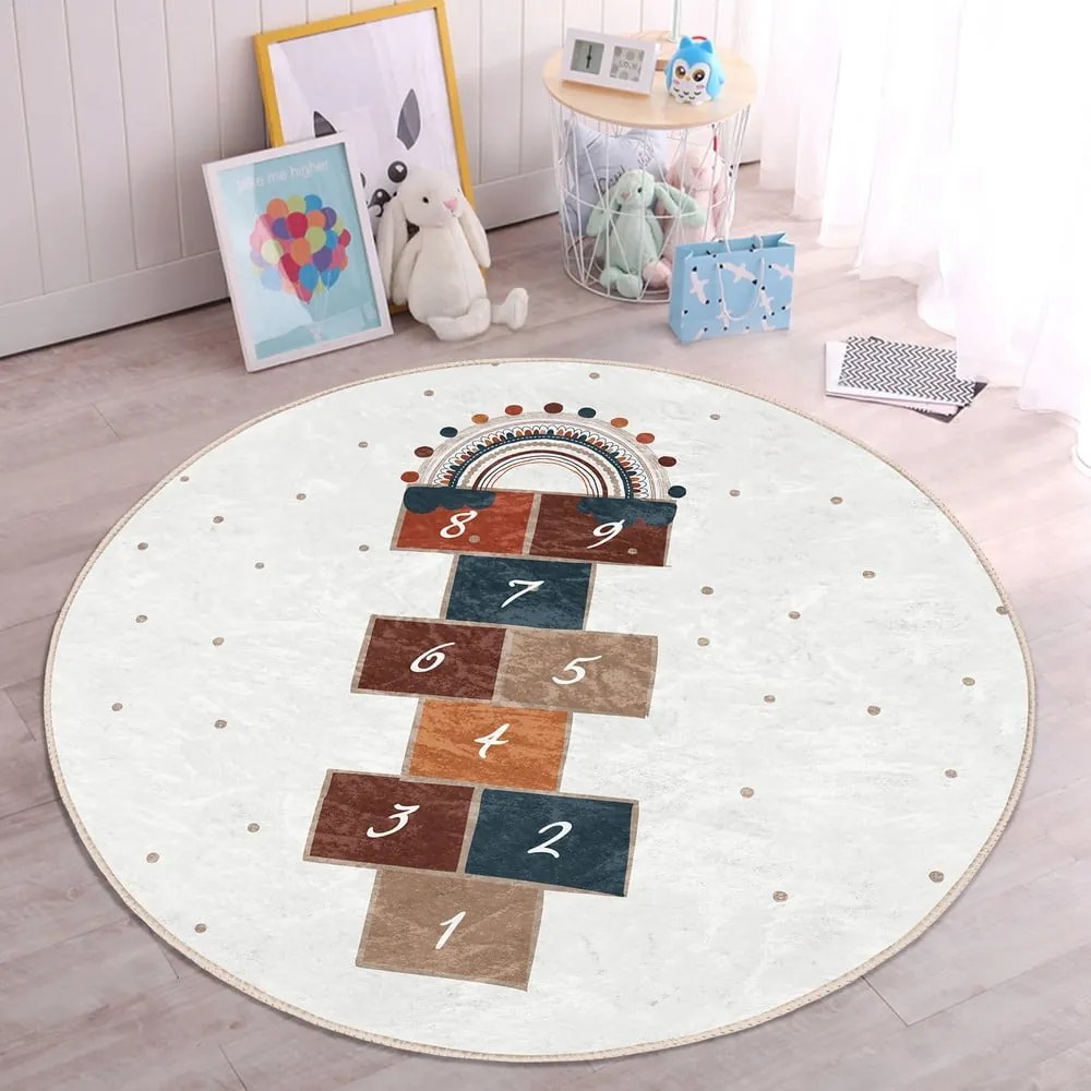 Кремав детски килим ø 80 cm Comfort - Mila Home