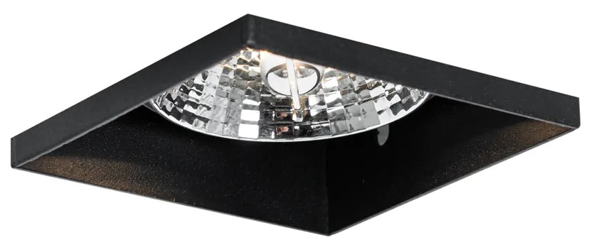 Комплект от 6 черни вградени прожектори GU10 70 mm без рамка - Oneon