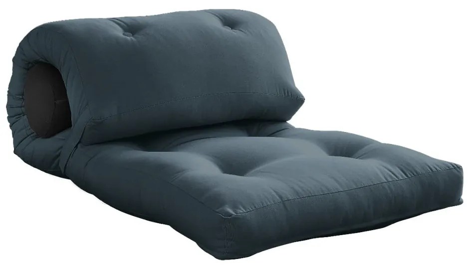 Синьо-сив матрак за футон 70x200 cm Обвивка петролено/тъмносиво - Karup Design