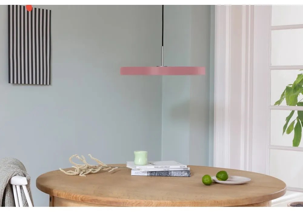 Розово LED висящо осветително тяло с метален абажур ø 43 cm Asteria Medium – UMAGE