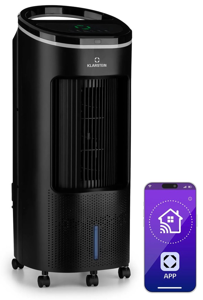 Klarstein IceWind Plus Smart, интелигентен охладител на въздуха 4 в 1, вентилатор, овлажнител, пречиствател на въздуха, управление с приложение