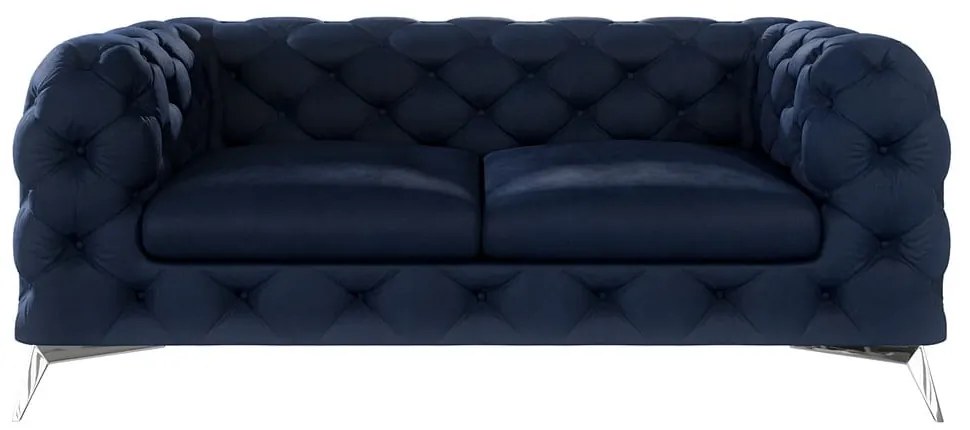 Тъмносин кадифен диван 185 cm Chelsea – Ropez