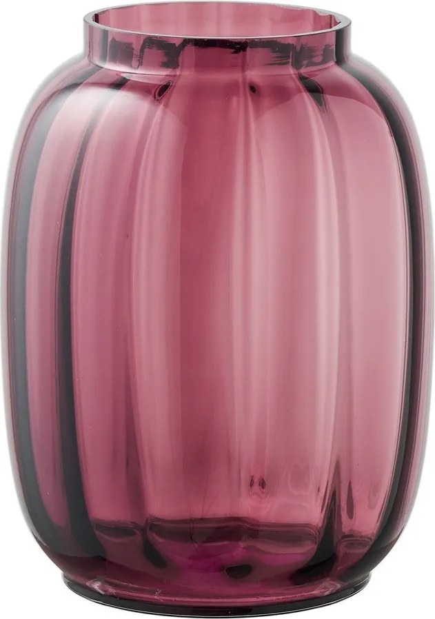 Червена стъклена ръчна изработка ваза (височина 21 cm) – House Nordic