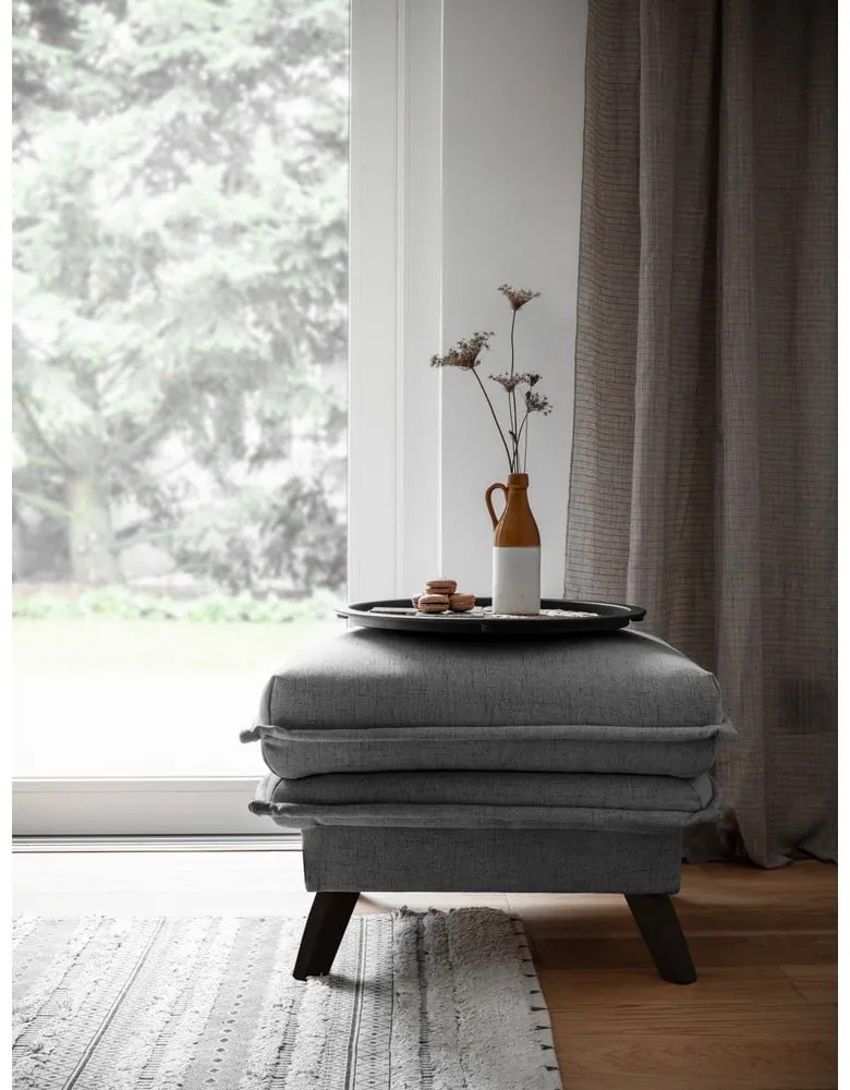 Сива табуретка за крака Charming Charlie - Miuform