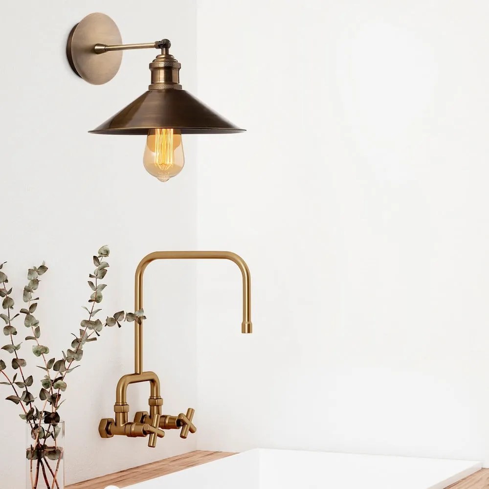 Стенна лампа в златист цвят ø 24 cm Mueno – Opviq lights