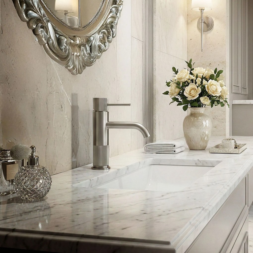 Смесител за баня Rea Lungo Stripe Brush Nickel Low