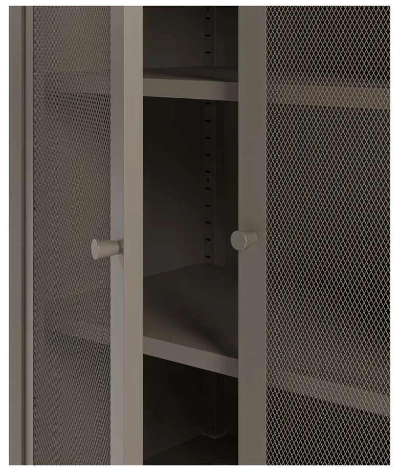 Сиво метално шкафче 70x100x40 cm Fayna – Marckeric