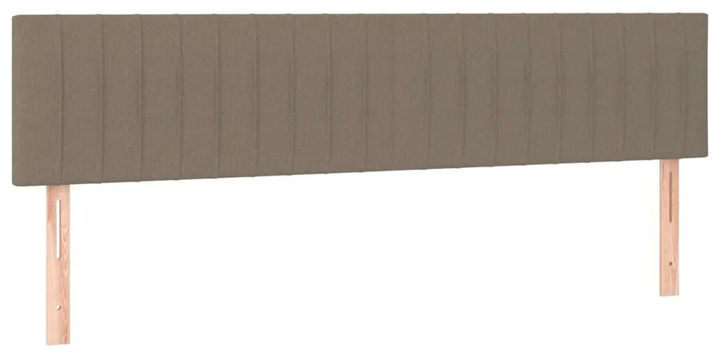 346260 vidaXL Горни табли за легло, 2 бр, таупе, 80x5x78/88 см, плат