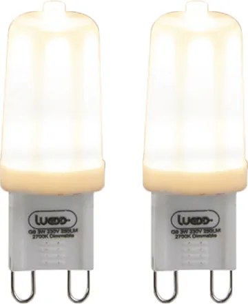 Комплект от 2 броя димируеми LED крушки G9 3W 280lm 2700K