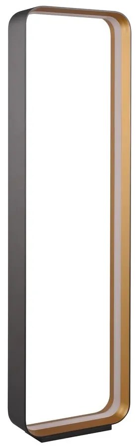 Черна LED подова лампа с гласово управление/ управление чрез мобилно приложение с метален абажур (височина 109 cm) Cizione – CINQUE