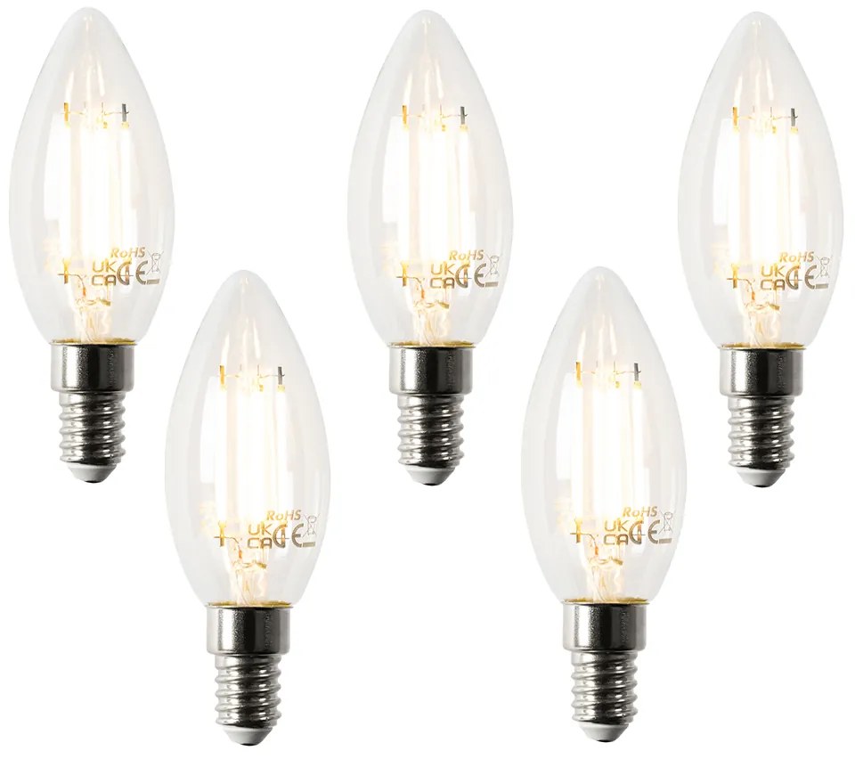 Комплект от 5 смарт E14 LED крушки B35 4.5W 470 lm 2700K