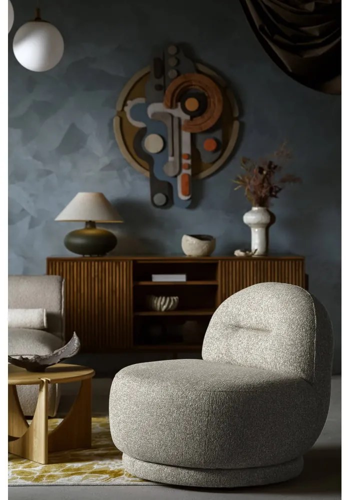 Сиво-кафяво кресло Ovo – Miuform