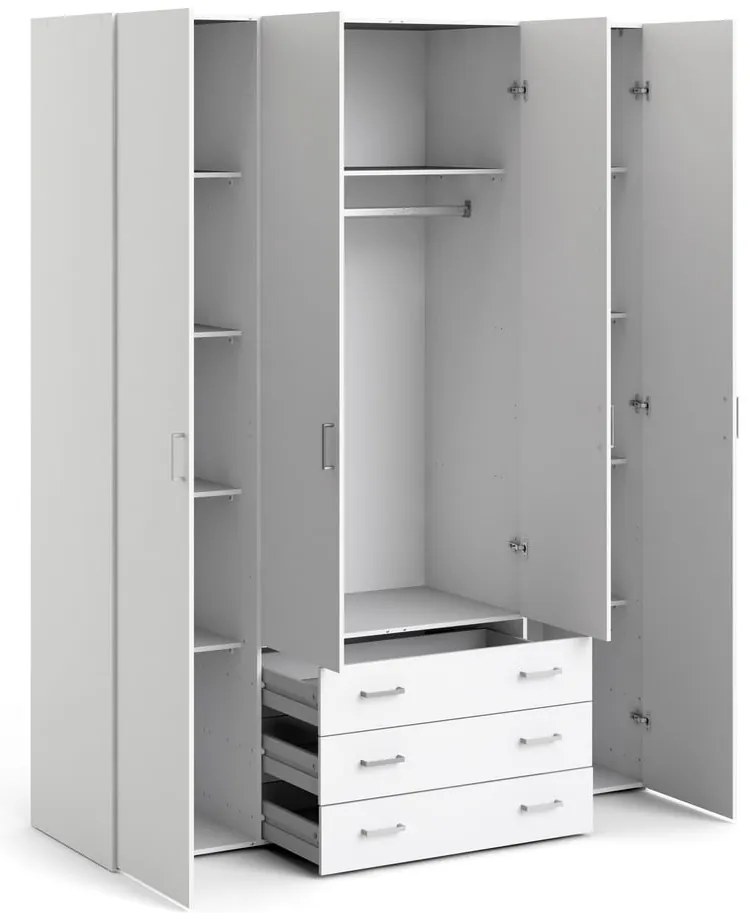 Бял гардероб 154x200 cm Space – Tvilum