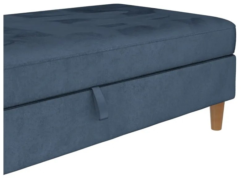 Синя кадифена табуретка Lilly – Støraa