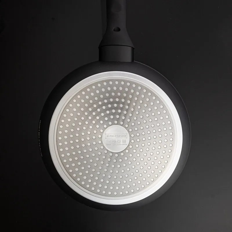 Касерола с капак Royalty Line RL-FSN18, 18 см, 1.8 л, Гранитно покритие, Индукция, Черен