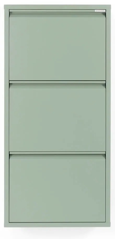 Сиво-зелена метална накланяща се стойка за обувки 50x103x15 cm Billy – Spinder Design