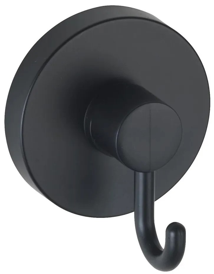 WENKO 24730100-Кука VACUUM-LOC, кръгла, черна, 6x6,7 cm