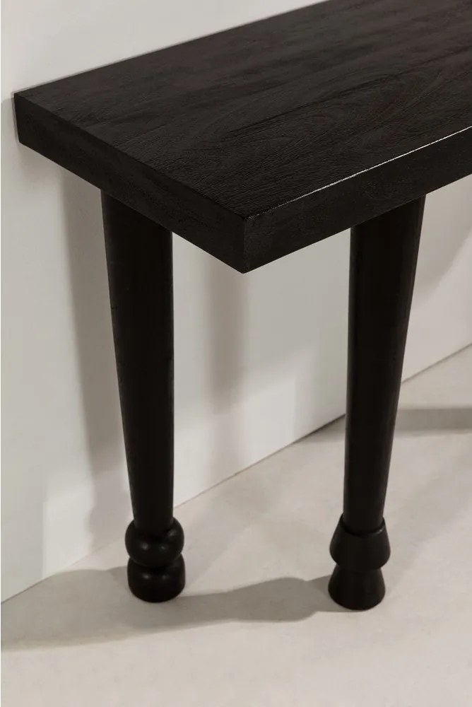 Черна конзолна маса от масивно манго 40x130 cm Inaya – MOME
